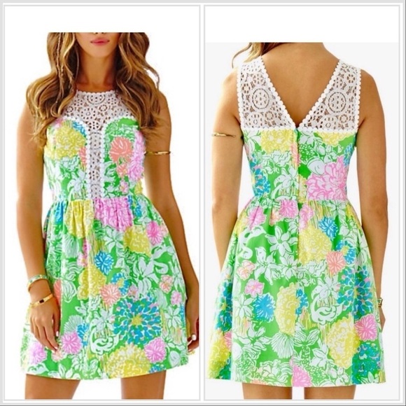 Lilly Pulitzer Raegan green dress size 4 - Picture 1 of 12